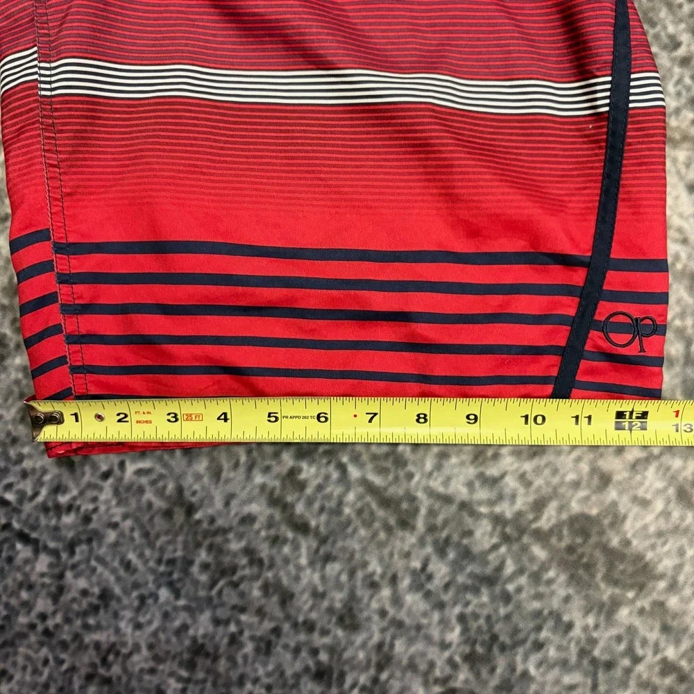 VTG Y2K Ocean Pacific Board Shorts Mens Medium Striped Surf Skater Swim Trunks